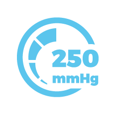Regulacja ciśnienia w zakresie 20-250 mmHg 